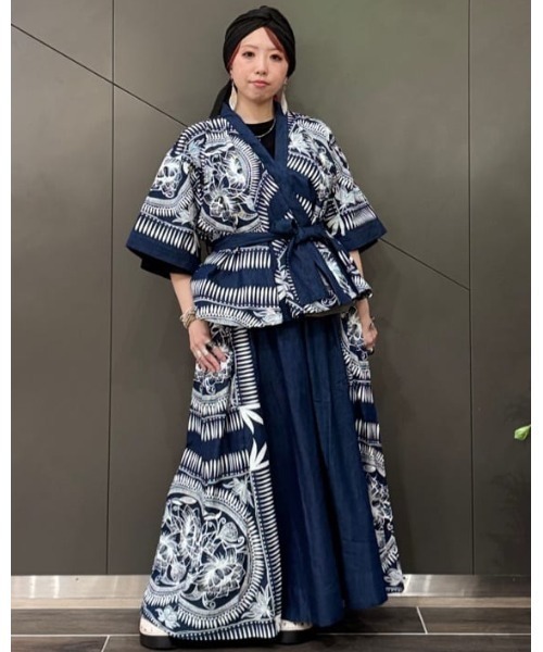 チャイハネ（チャイハネ）の「【チャイハネ】マナリカデニムロングスカート（デニムスカート・レディース・ライトインディゴブルー/インディゴブルー・FREE）」の8枚目の写真