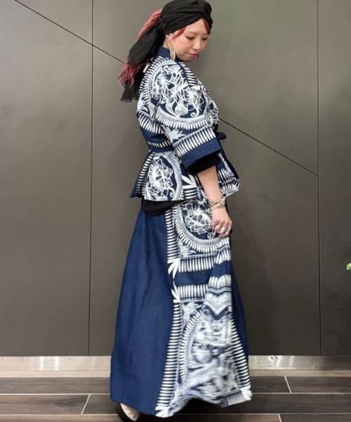 チャイハネ（チャイハネ）の「【チャイハネ】マナリカデニムロングスカート（デニムスカート・レディース・ライトインディゴブルー/インディゴブルー・FREE）」の9枚目の写真