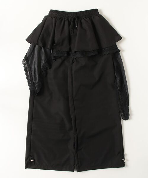 gossip!ロサンゼルス(ゴシップロサンゼルス)の「レースアクセント レイヤリングワイドパンツ(その他パンツ・レディース・ホワイト/ブラック・S/M)」の15枚目の写真