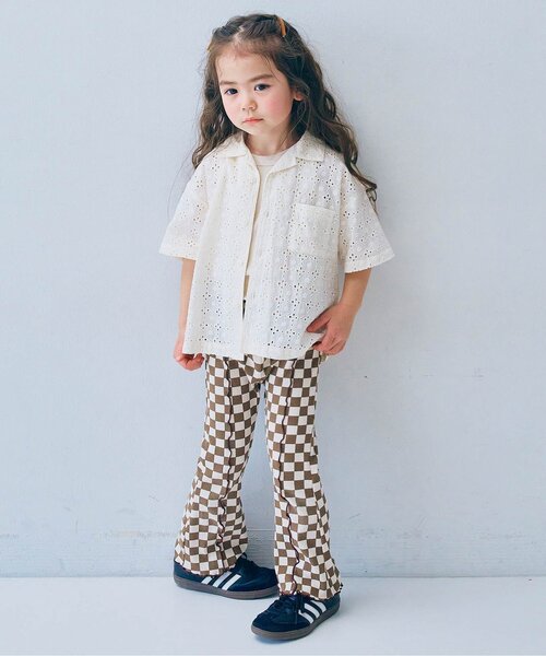 p.premier（ピードットプルミエ）の「アイレットレース半袖シャツ（シャツ/ブラウス・キッズ・チャコール/イエロー/アイボリー・80/90/100/110/120/130/140）」の14枚目の写真