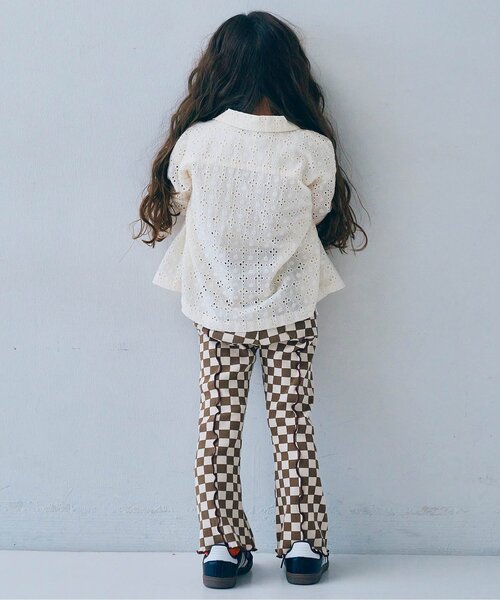 p.premier（ピードットプルミエ）の「アイレットレース半袖シャツ（シャツ/ブラウス・キッズ・チャコール/イエロー/アイボリー・80/90/100/110/120/130/140）」の15枚目の写真