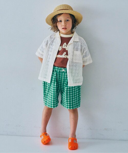 p.premier（ピードットプルミエ）の「アイレットレース半袖シャツ（シャツ/ブラウス・キッズ・チャコール/イエロー/アイボリー・80/90/100/110/120/130/140）」の17枚目の写真