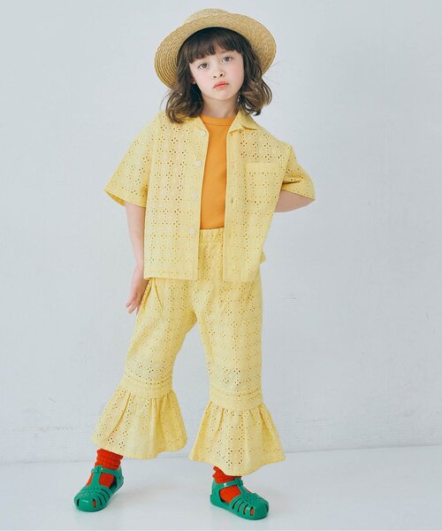 p.premier（ピードットプルミエ）の「アイレットレース半袖シャツ（シャツ/ブラウス・キッズ・チャコール/イエロー/アイボリー・80/90/100/110/120/130/140）」の20枚目の写真