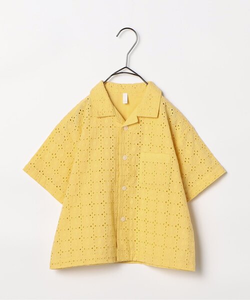 p.premier（ピードットプルミエ）の「アイレットレース半袖シャツ（シャツ/ブラウス・キッズ・チャコール/イエロー/アイボリー・80/90/100/110/120/130/140）」の18枚目の写真