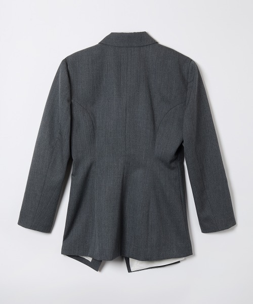 TELOPLAN(テーロプラン)の「【TELOPLAN】Besim Jacket / べシムジャケット(テーラードジャケット・レディース・グレー/ブラック・ONE SIZE)」の3枚目の写真