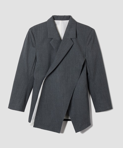 TELOPLAN(テーロプラン)の「【TELOPLAN】Besim Jacket / べシムジャケット(テーラードジャケット・レディース・グレー/ブラック・ONE SIZE)」の9枚目の写真