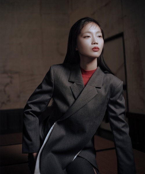 TELOPLAN(テーロプラン)の「【TELOPLAN】Besim Jacket / べシムジャケット(テーラードジャケット・レディース・グレー/ブラック・ONE SIZE)」の5枚目の写真