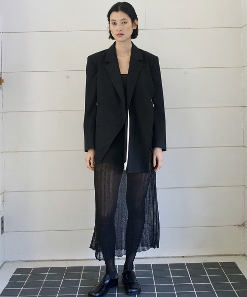 TELOPLAN(テーロプラン)の「【TELOPLAN】Besim Jacket / べシムジャケット(テーラードジャケット・レディース・グレー/ブラック・ONE SIZE)」の6枚目の写真