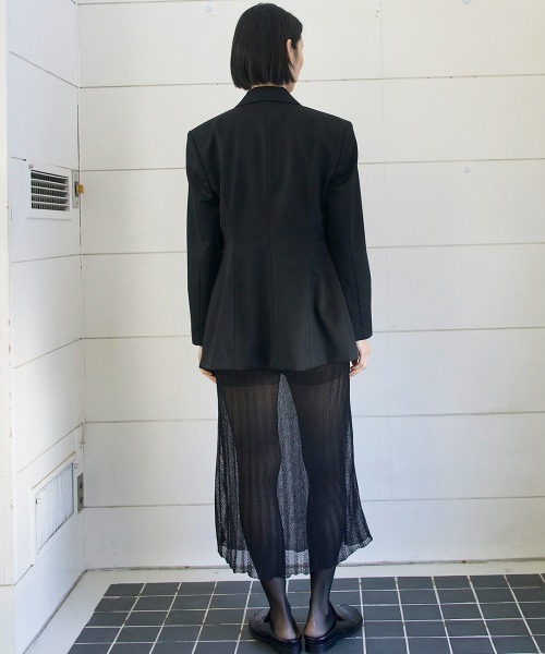 TELOPLAN(テーロプラン)の「【TELOPLAN】Besim Jacket / べシムジャケット(テーラードジャケット・レディース・グレー/ブラック・ONE SIZE)」の7枚目の写真