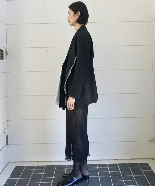 TELOPLAN(テーロプラン)の「【TELOPLAN】Besim Jacket / べシムジャケット(テーラードジャケット・レディース・グレー/ブラック・ONE SIZE)」の8枚目の写真