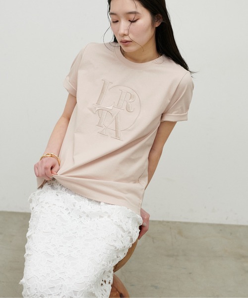 LARUTA(ラルータ)の「【LARUTA】NEW厚盛りロゴ刺繍T(Tシャツ/カットソー・レディース・ライトベージュ/オフホワイト/カーキ/スミクロ・FREE)」の21枚目の写真