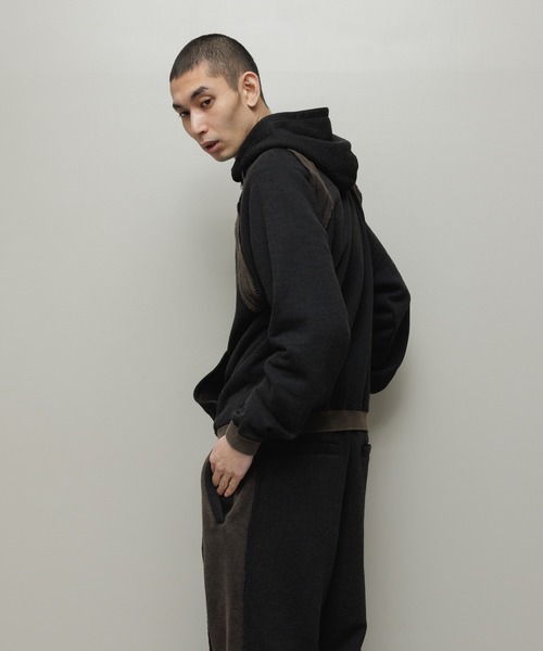 BAL（バル）の「BAL / BIKE ATHLETIC POLY COTTON ZIP HOODIE（パーカー・メンズ・ブラック/オリーブ/ベージュ・3/2/1）」の13枚目の写真
