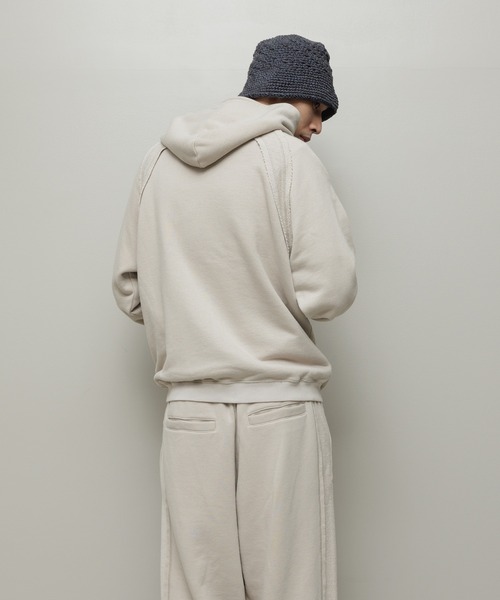 BAL（バル）の「BAL / BIKE ATHLETIC POLY COTTON ZIP HOODIE（パーカー・メンズ・ブラック/オリーブ/ベージュ・3/2/1）」の21枚目の写真