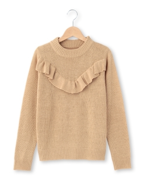 THE EMPORIUM(ジエンポリアム)の「フリルニットプルオーバー(ニット/セーター・レディース・ホワイト/グレー/ブルー/ベージュ・38/40)」の3枚目の写真