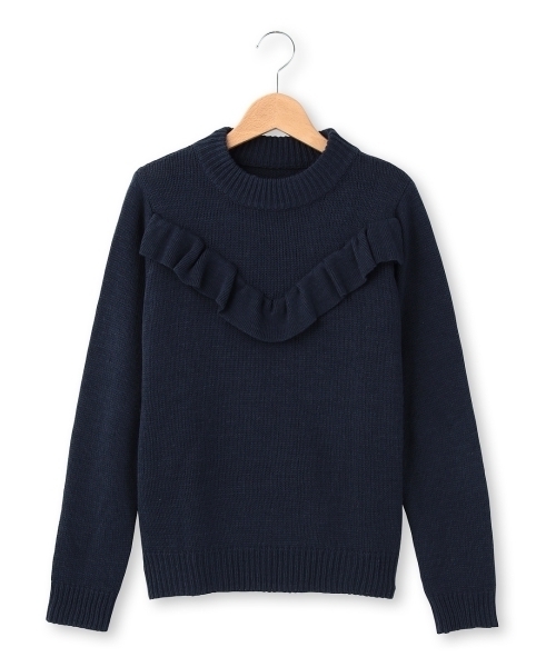 THE EMPORIUM(ジエンポリアム)の「フリルニットプルオーバー(ニット/セーター・レディース・ホワイト/グレー/ブルー/ベージュ・38/40)」の4枚目の写真