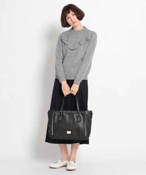 THE EMPORIUM(ジエンポリアム)の「フリルニットプルオーバー(ニット/セーター・レディース・ホワイト/グレー/ブルー/ベージュ・38/40)」の10枚目の写真