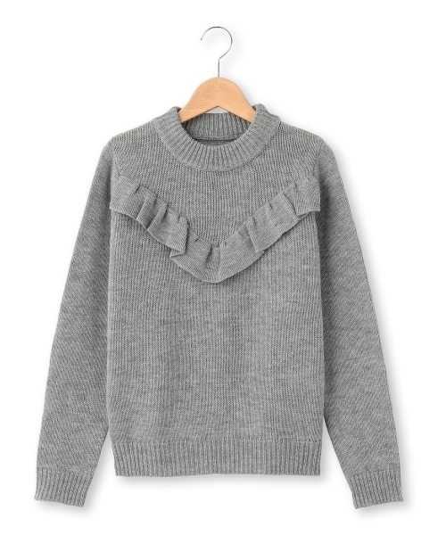 THE EMPORIUM(ジエンポリアム)の「フリルニットプルオーバー(ニット/セーター・レディース・ホワイト/グレー/ブルー/ベージュ・38/40)」の11枚目の写真