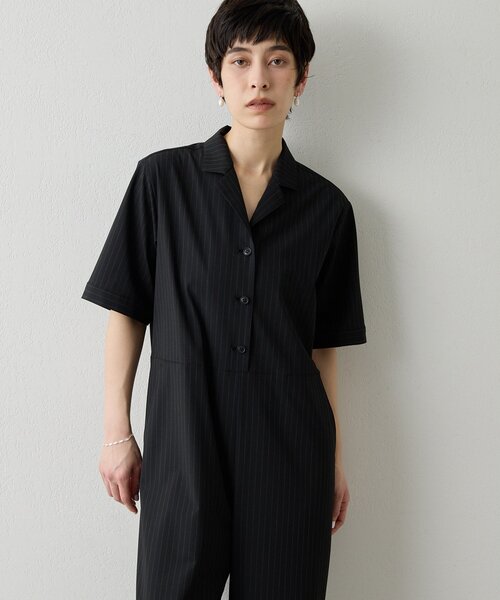 THE PAUSE（ザ ポーズ）の「【THE PAUSE】ストライプカイキンジャンプスーツ（つなぎ/オールインワン・レディース・ネイビー/ブラック・FREE）」の10枚目の写真