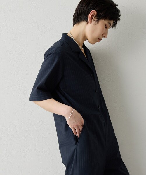 THE PAUSE（ザ ポーズ）の「【THE PAUSE】ストライプカイキンジャンプスーツ（つなぎ/オールインワン・レディース・ネイビー/ブラック・FREE）」の17枚目の写真