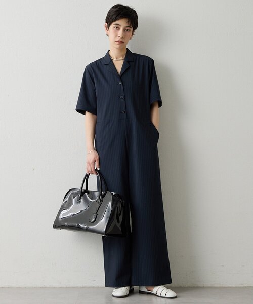 THE PAUSE（ザ ポーズ）の「【THE PAUSE】ストライプカイキンジャンプスーツ（つなぎ/オールインワン・レディース・ネイビー/ブラック・FREE）」の20枚目の写真