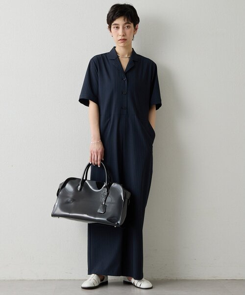 THE PAUSE（ザ ポーズ）の「【THE PAUSE】ストライプカイキンジャンプスーツ（つなぎ/オールインワン・レディース・ネイビー/ブラック・FREE）」の19枚目の写真