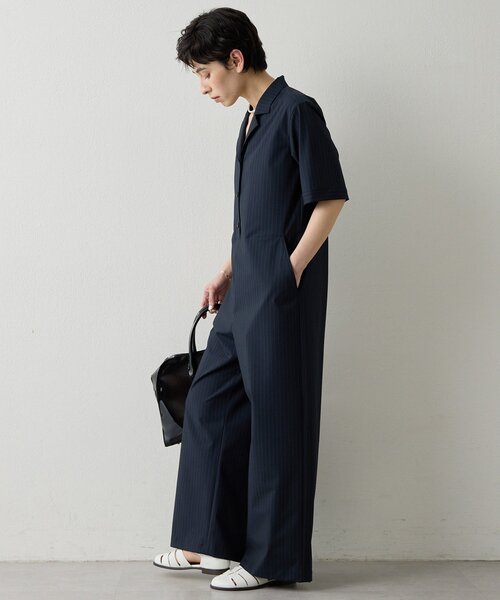 THE PAUSE（ザ ポーズ）の「【THE PAUSE】ストライプカイキンジャンプスーツ（つなぎ/オールインワン・レディース・ネイビー/ブラック・FREE）」の15枚目の写真