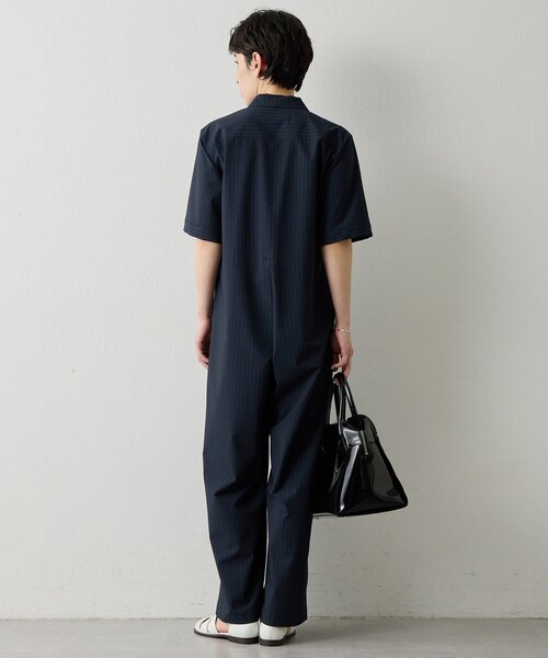 THE PAUSE（ザ ポーズ）の「【THE PAUSE】ストライプカイキンジャンプスーツ（つなぎ/オールインワン・レディース・ネイビー/ブラック・FREE）」の16枚目の写真