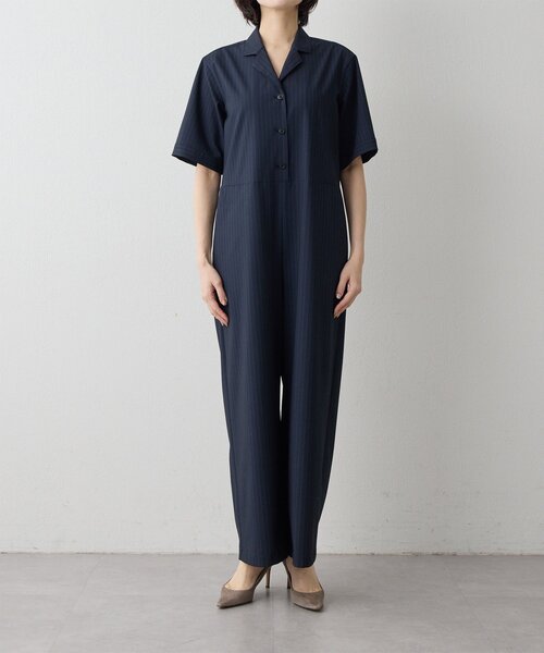 THE PAUSE（ザ ポーズ）の「【THE PAUSE】ストライプカイキンジャンプスーツ（つなぎ/オールインワン・レディース・ネイビー/ブラック・FREE）」の21枚目の写真