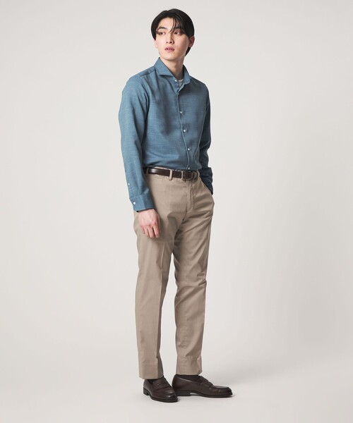 A DAY IN THE LIFE UNITED ARROWS（アデイインザライフユナイテッドアローズ）の「リネンライク スラブ ツイル カッタウェイカラーシャツ-吸水速乾-＜A DAY IN THE LIFE＞（シャツ/ブラウス・メンズ・ロイヤルブルー/ナチュラル/ホワイト/ライトブルー・L/XL/S/M）」の6枚目の写真