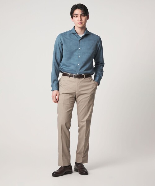 A DAY IN THE LIFE UNITED ARROWS（アデイインザライフユナイテッドアローズ）の「リネンライク スラブ ツイル カッタウェイカラーシャツ-吸水速乾-＜A DAY IN THE LIFE＞（シャツ/ブラウス・メンズ・ロイヤルブルー/ナチュラル/ホワイト/ライトブルー・L/XL/S/M）」の7枚目の写真