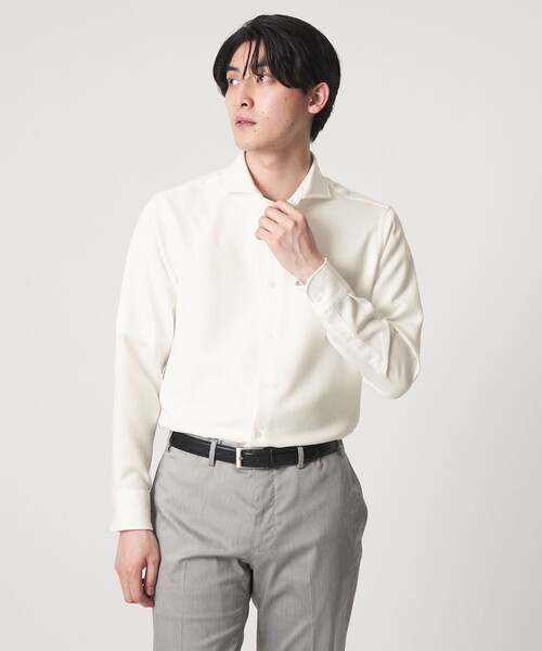 A DAY IN THE LIFE UNITED ARROWS（アデイインザライフユナイテッドアローズ）の「リネンライク スラブ ツイル カッタウェイカラーシャツ-吸水速乾-＜A DAY IN THE LIFE＞（シャツ/ブラウス・メンズ・ロイヤルブルー/ナチュラル/ホワイト/ライトブルー・L/XL/S/M）」の8枚目の写真