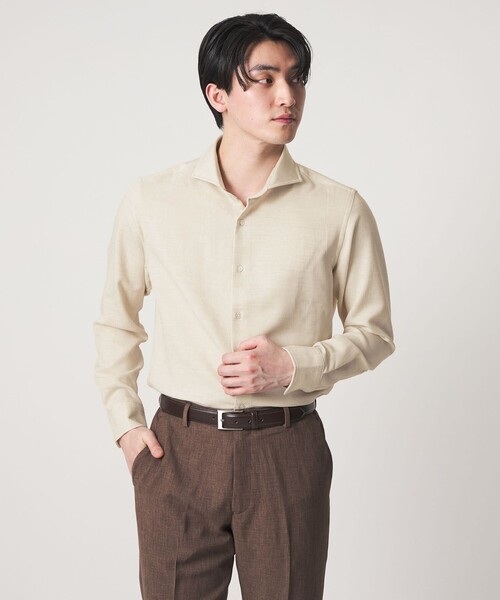 A DAY IN THE LIFE UNITED ARROWS（アデイインザライフユナイテッドアローズ）の「リネンライク スラブ ツイル カッタウェイカラーシャツ-吸水速乾-＜A DAY IN THE LIFE＞（シャツ/ブラウス・メンズ・ロイヤルブルー/ナチュラル/ホワイト/ライトブルー・L/XL/S/M）」の9枚目の写真