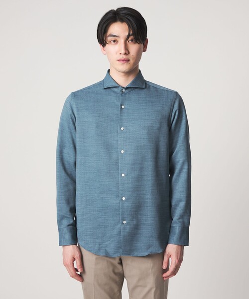 A DAY IN THE LIFE UNITED ARROWS（アデイインザライフユナイテッドアローズ）の「リネンライク スラブ ツイル カッタウェイカラーシャツ-吸水速乾-＜A DAY IN THE LIFE＞（シャツ/ブラウス・メンズ・ロイヤルブルー/ナチュラル/ホワイト/ライトブルー・L/XL/S/M）」の10枚目の写真