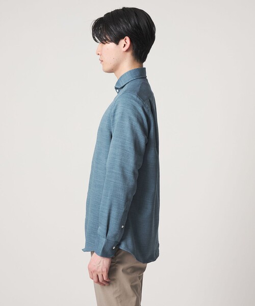 A DAY IN THE LIFE UNITED ARROWS（アデイインザライフユナイテッドアローズ）の「リネンライク スラブ ツイル カッタウェイカラーシャツ-吸水速乾-＜A DAY IN THE LIFE＞（シャツ/ブラウス・メンズ・ロイヤルブルー/ナチュラル/ホワイト/ライトブルー・L/XL/S/M）」の11枚目の写真