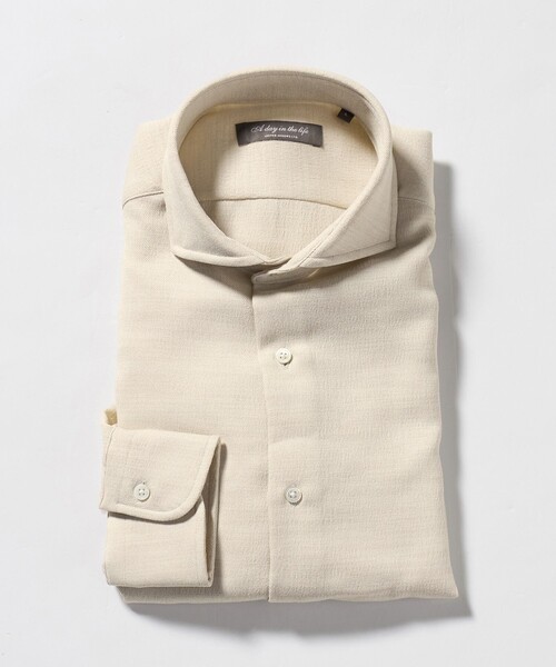 A DAY IN THE LIFE UNITED ARROWS（アデイインザライフユナイテッドアローズ）の「リネンライク スラブ ツイル カッタウェイカラーシャツ-吸水速乾-＜A DAY IN THE LIFE＞（シャツ/ブラウス・メンズ・ロイヤルブルー/ナチュラル/ホワイト/ライトブルー・L/XL/S/M）」の20枚目の写真