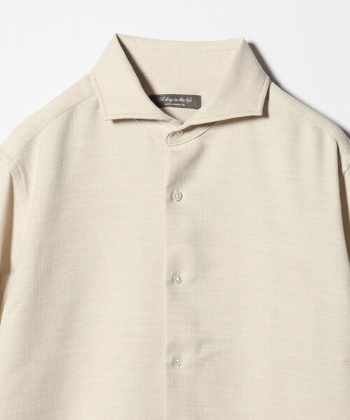 A DAY IN THE LIFE UNITED ARROWS（アデイインザライフユナイテッドアローズ）の「リネンライク スラブ ツイル カッタウェイカラーシャツ-吸水速乾-＜A DAY IN THE LIFE＞（シャツ/ブラウス・メンズ・ロイヤルブルー/ナチュラル/ホワイト/ライトブルー・L/XL/S/M）」の22枚目の写真