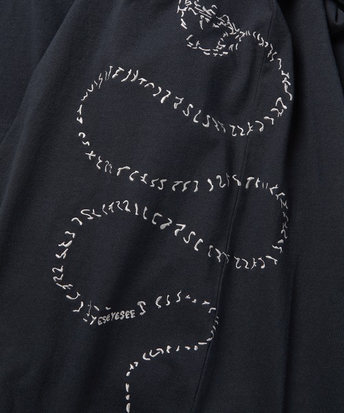 YESEYESEE(イエスアイシー)の「Y.E.S Jacquard Stripe Layerd L/S(Tシャツ/カットソー・メンズ・チャコール/ブルー系その他・M/S/XL/L)」の5枚目の写真