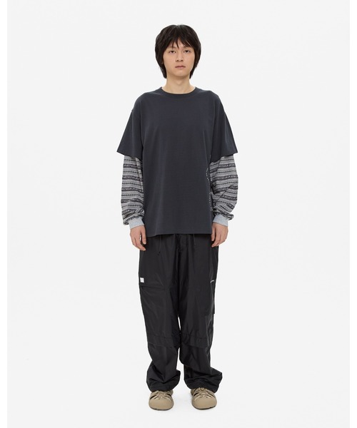 YESEYESEE(イエスアイシー)の「Y.E.S Jacquard Stripe Layerd L/S(Tシャツ/カットソー・メンズ・チャコール/ブルー系その他・M/S/XL/L)」の8枚目の写真