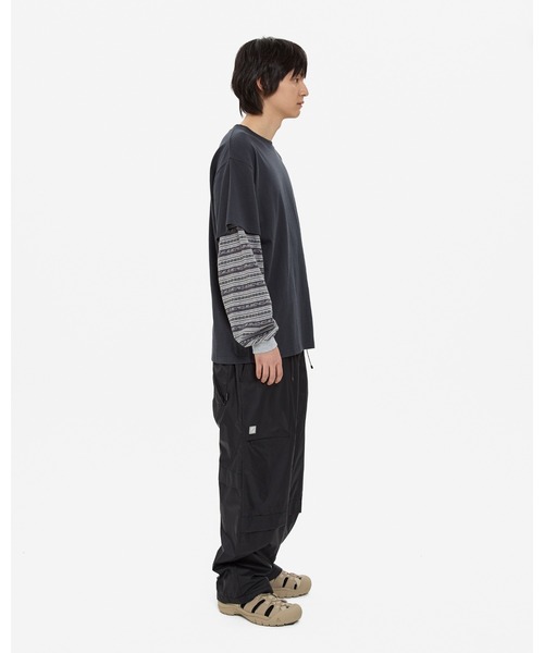 YESEYESEE(イエスアイシー)の「Y.E.S Jacquard Stripe Layerd L/S(Tシャツ/カットソー・メンズ・チャコール/ブルー系その他・M/S/XL/L)」の11枚目の写真