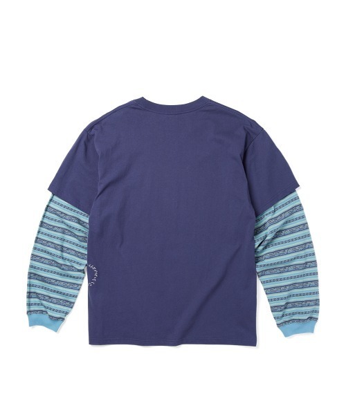 YESEYESEE(イエスアイシー)の「Y.E.S Jacquard Stripe Layerd L/S(Tシャツ/カットソー・メンズ・チャコール/ブルー系その他・M/S/XL/L)」の12枚目の写真
