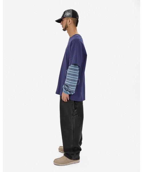 YESEYESEE(イエスアイシー)の「Y.E.S Jacquard Stripe Layerd L/S(Tシャツ/カットソー・メンズ・チャコール/ブルー系その他・M/S/XL/L)」の19枚目の写真