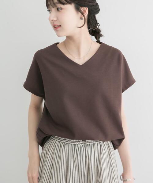 ITEMS URBANRESEARCH(アイテムズ アーバンリサーチ)の「カットミラノフレンチプルオーバー(Tシャツ/カットソー・レディース・ブルー/ホワイト系その他/ブラック/オフホワイト/ブラウン・FREE)」の4枚目の写真