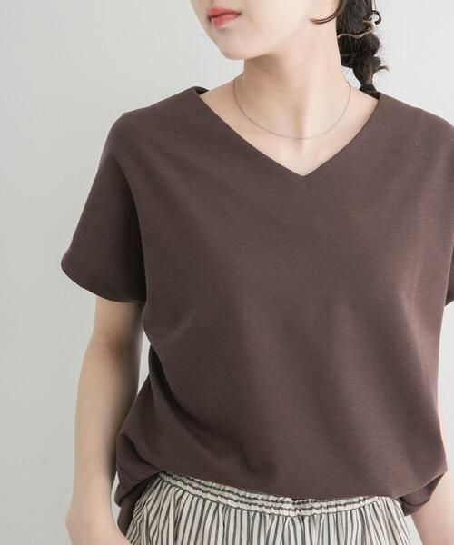 ITEMS URBANRESEARCH(アイテムズ アーバンリサーチ)の「カットミラノフレンチプルオーバー(Tシャツ/カットソー・レディース・ブルー/ホワイト系その他/ブラック/オフホワイト/ブラウン・FREE)」の6枚目の写真