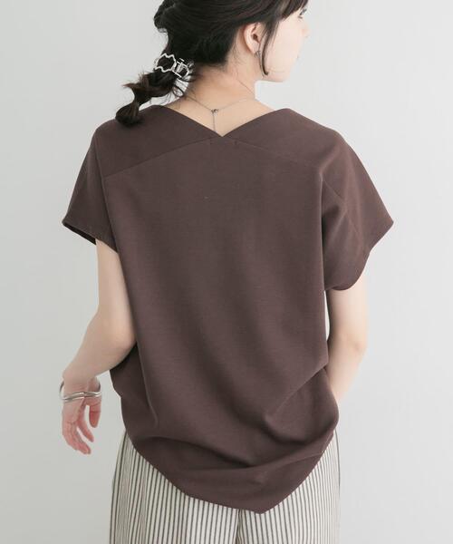 ITEMS URBANRESEARCH(アイテムズ アーバンリサーチ)の「カットミラノフレンチプルオーバー(Tシャツ/カットソー・レディース・ブルー/ホワイト系その他/ブラック/オフホワイト/ブラウン・FREE)」の6枚目の写真