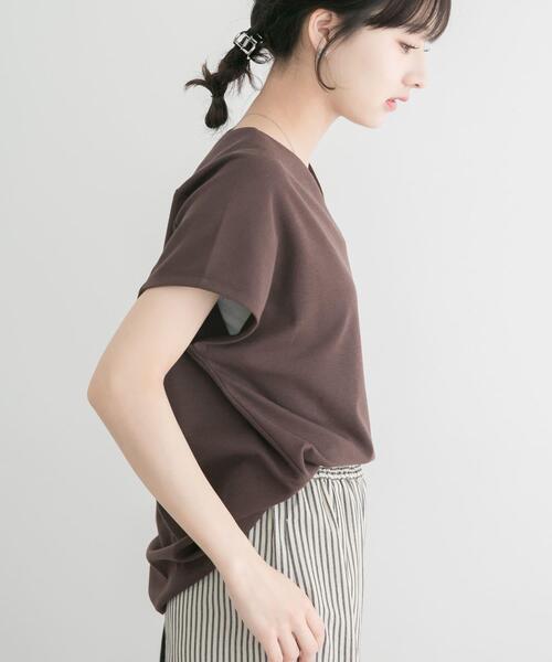 ITEMS URBANRESEARCH(アイテムズ アーバンリサーチ)の「カットミラノフレンチプルオーバー(Tシャツ/カットソー・レディース・ブルー/ホワイト系その他/ブラック/オフホワイト/ブラウン・FREE)」の7枚目の写真