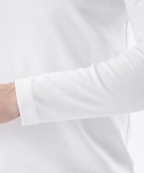 EPOCA UOMO（エポカウォモ）の「ダブルフェイスキーネックロンT（Tシャツ/カットソー・メンズ・ダークネイビー/ホワイト・46/48）」の6枚目の写真