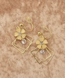 TONE SELECT GOODS | 【float】シェル風 フラワー ゆらゆら スクエアフレーム イヤリング(イヤリング)