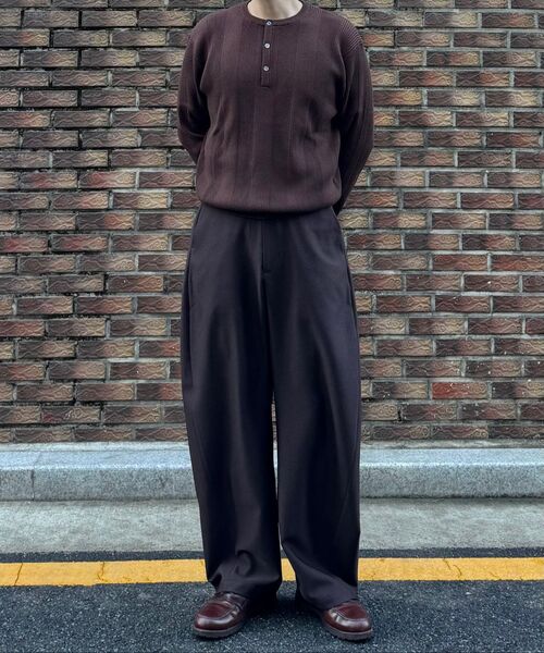 JUAN HOMME（ジュアンオム）の「ヘンリーネックリブニット（ブラウン）（ニット/セーター・メンズ・その他・MEDIUM/LARGE）」の11枚目の写真