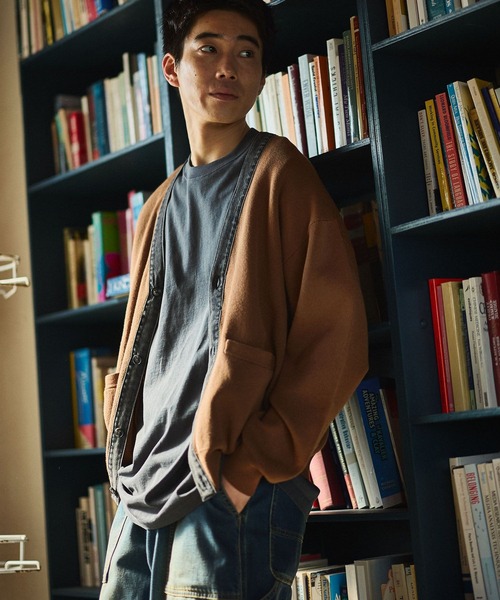 niko and...（ニコアンド）の「デニム切り替えカーディガン（カーディガン/ボレロ・メンズ・ネイビー/キャメル/ライトグレー・MEDIUM/LARGE）」の11枚目の写真