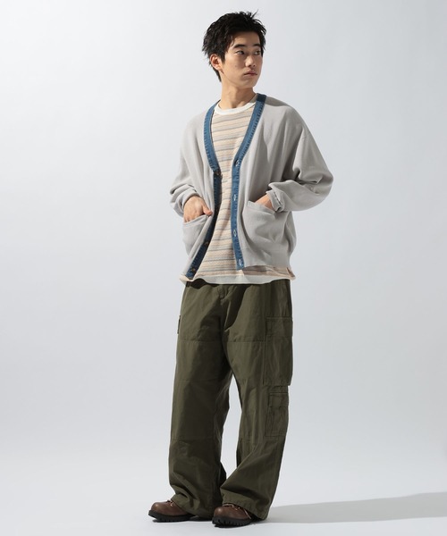 niko and...（ニコアンド）の「デニム切り替えカーディガン（カーディガン/ボレロ・メンズ・ネイビー/キャメル/ライトグレー・MEDIUM/LARGE）」の14枚目の写真